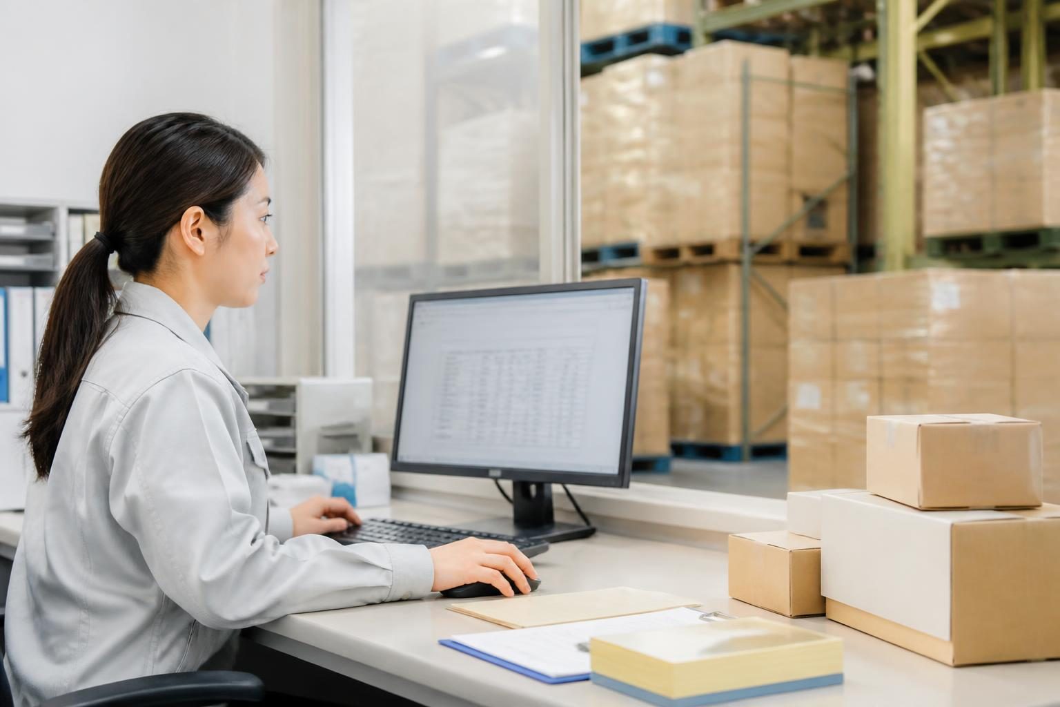 荷物情報の荷姿を梱包単位と積み重ね条件で整理するイメージ