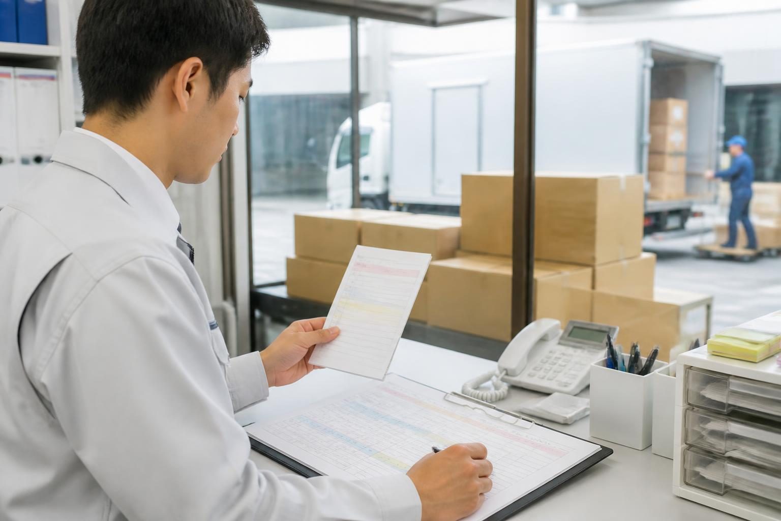 混載便の納品時間について希望時間と受付幅を整理して相談するイメージ